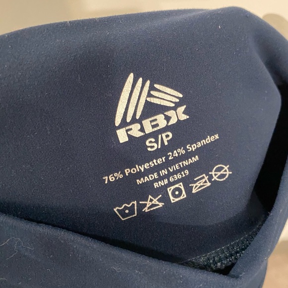 RBX Dark Teal Navy Blue Super Soft Ultra Hold Athletic Leggings - Picture 7 of 8